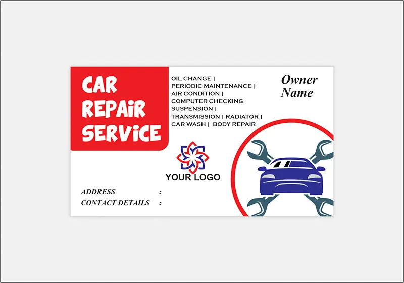 Best Business Cards design For Auto Engine Repair with logo